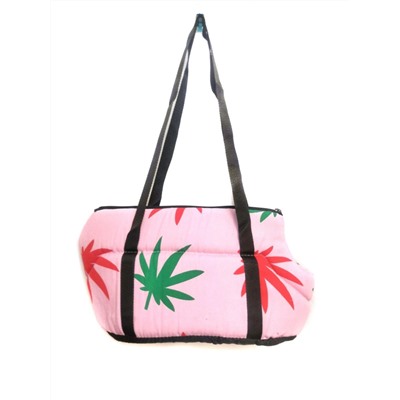 Мягкая сумка-переноска для собак Листья, 36х24х20 см, Акция! Розовый