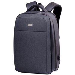 Рюкзак Berlingo Антивандальный "Secure Pro" 46*31*18см, 1 отделение, 1 карман, отделение для ноутбука, USB разъем, эргономическая спинка