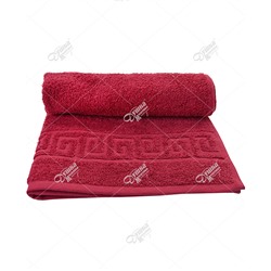 Красное (бордо) махровое полотенце