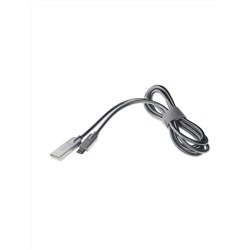 Кабель Partner  OLM-038650 STEELY, металлическая оплётка, USB 2.0 - microUSB, (1.2м), 2.1A