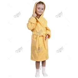 Желтый халат для девочки для бассейна