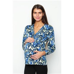 Блуза для беременных и кормящих Голубые цветы