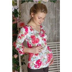 Блуза для беременных и кормящих крест-на-крест Аромат розы