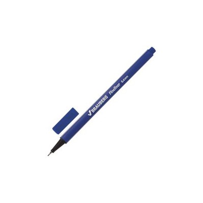 Ручка капиллярная BRAUBERG "Aero", СИНЯЯ, трехгранная, металлический наконечник, линия письма 0,4 мм, 142253