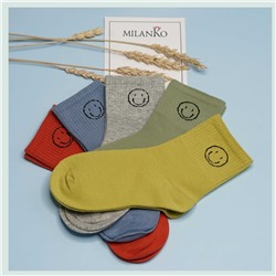 Детские хлопковые носки  (Узор 1) MilanKo D-222 Узор 1 (яркие смайлики)