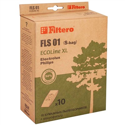 Filtero FLS 01 (S-bag) (10+фильтр) ECOLine XL, бумажные пылесборники