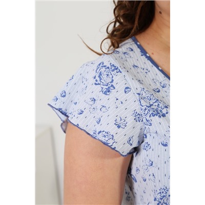VLT VIOLETTA, Женская сорочка с нежным цветочным принтом