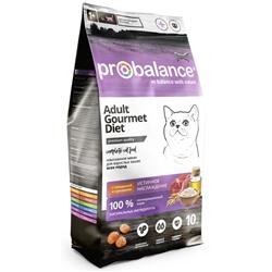 ProBalance | 10 кг | Gourmet Diet Корм сухой для кошек / говядина и кролик /