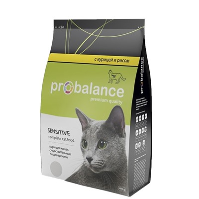 ProBalance | 400 гр | Sensitive Корм сухой для кошек с чувствительным пищеварением / курица /