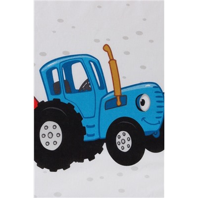 Синий трактор, Детское постельное белье из поплина, ясельный, наволочки 40*60 Синий трактор