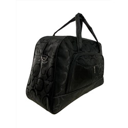 Женская дорожная сумка из текстиля с принтом, цвет чёрный