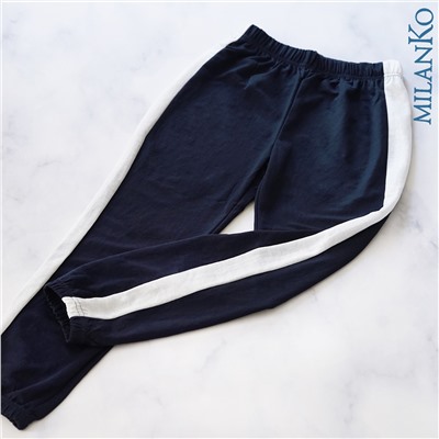 Лёгкие  спортивные брюки MilanKo BS-0402 Тёмно-синие/130