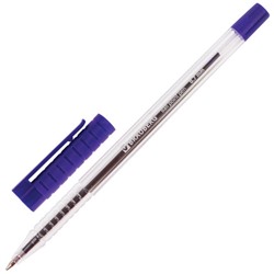 Ручка шариковая BRAUBERG "Flash", СИНЯЯ, корпус прозрачный, узел 0,7 мм, линия письма 0,35 мм, 141031
