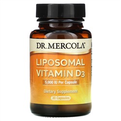 Dr. Mercola, липосомальный витамин D3, 5000 МЕ, 30 капсул