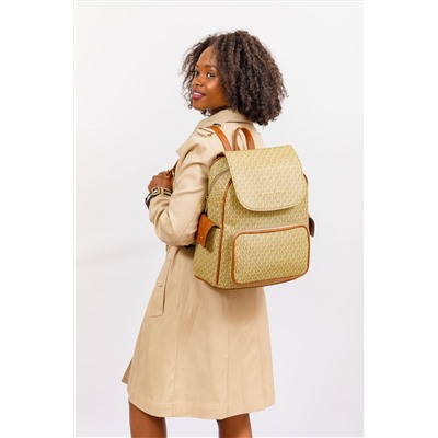 Женский рюкзак из искусственной кожи, цвет бежево-коричневый