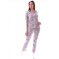 Хоум Стайл, Женская пижама с принтом лаванда и макаруны