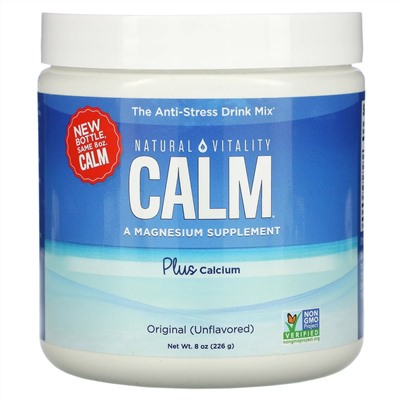 Natural Vitality, Calm, The Anti-Stress Drink Mix, Original (Unflavored), 8 oz (226 g)