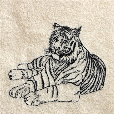 Полотенце махровое (в коробке) «Год тигра» 50х90 см, цвет белый МИКС