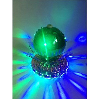 LED-светильник Лотос с шаром цветной, 14 см, Акция! Серебряный
